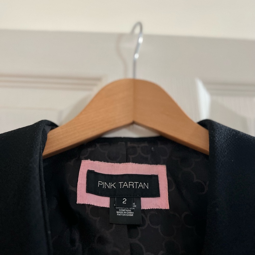 - Rare..PINK TARTAN, 100% wool blazer